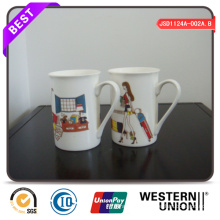 Ceramic Mug with Young Lady Design Cheap Price for Housing and Accommodation